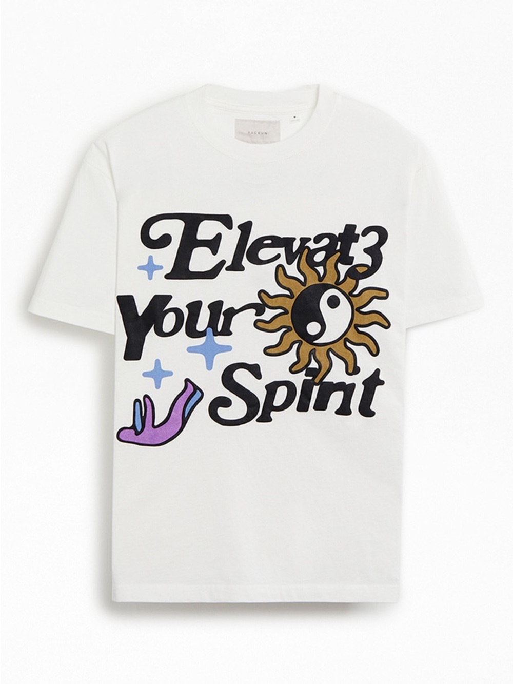 PacSun White Graphic 'Elevate Your Spirit' Tee